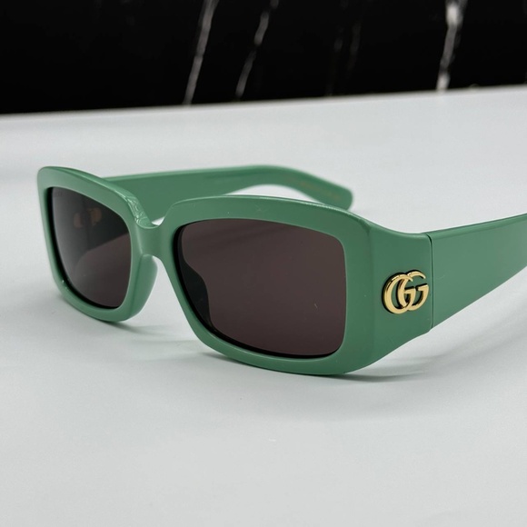 NEW GG1403S 004 GUCCI GREEN GREY SQUARE WOMEN GUCCI SUNGLASSES - Picture 5 of 10